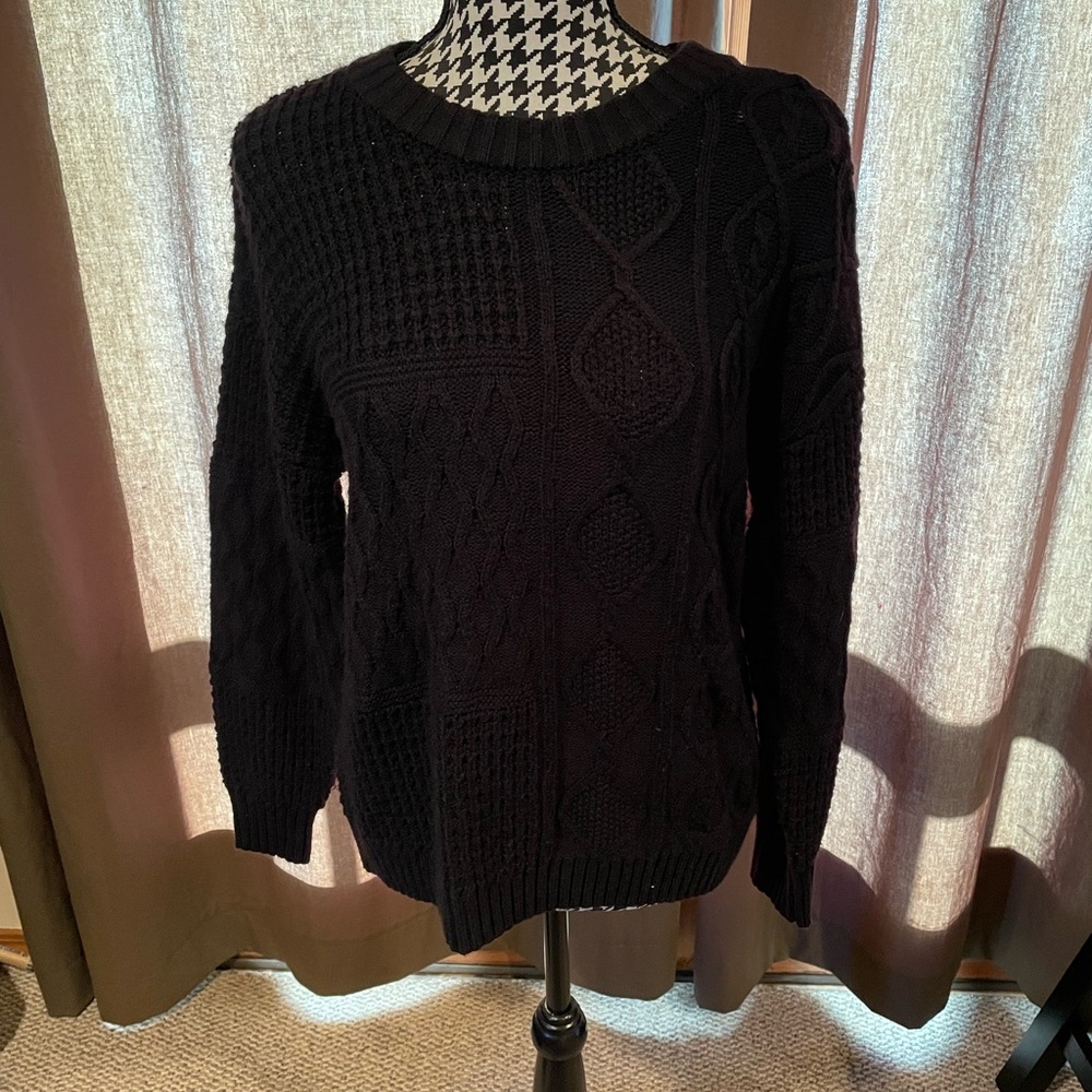 Black knit sweater
